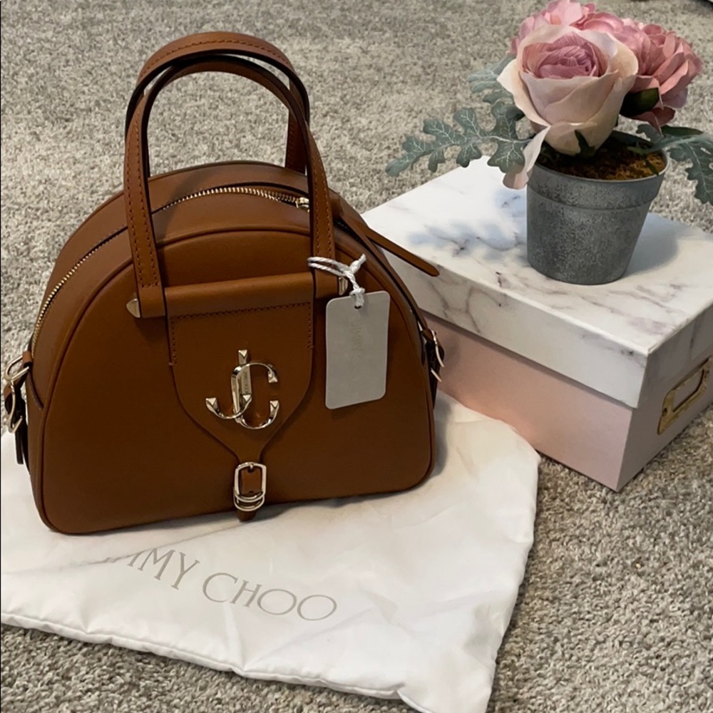 Authentic Jimmy Choo Varenne Bowling Xbody Bag